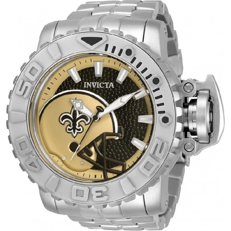 Digital sporty watches-Invicta Men's 33025 NFL Saints Automatic Stainless Steel Watch