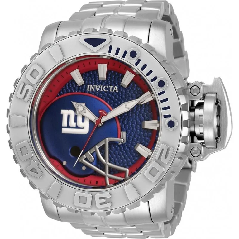 Etched case watches-Invicta Men's 33026 NFL Giants Automatic Stainless Steel Watch