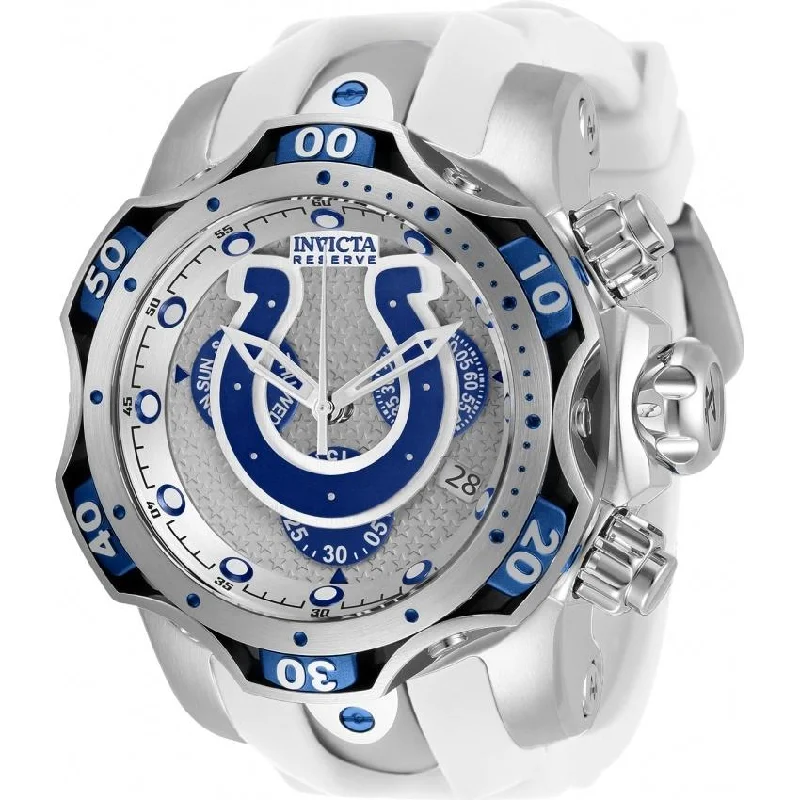 Airy metal watches-Invicta Men's 33075 NFL Colts White Silicone Watch