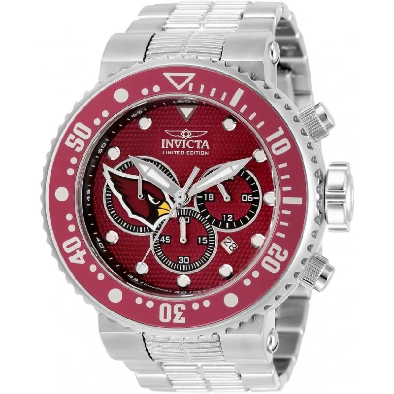 Sharp slim watches-Invicta Men's 33115 NFL Cardinals Stainless Steel Watch