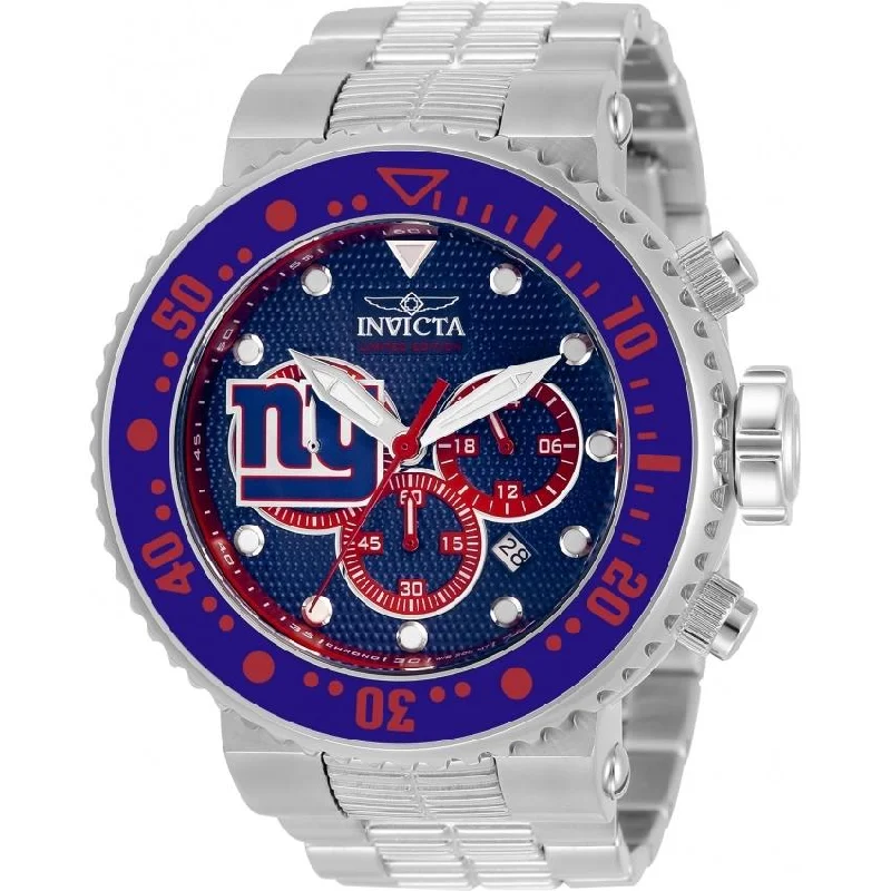 Vine bezel watches-Invicta Men's 33138 NFL Giants Stainless Steel Watch