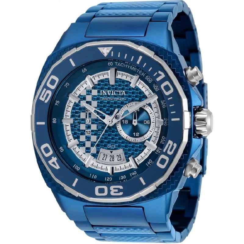 Eco strap watches-Invicta Men's 33200 Speedway Blue Stainless Steel Watch