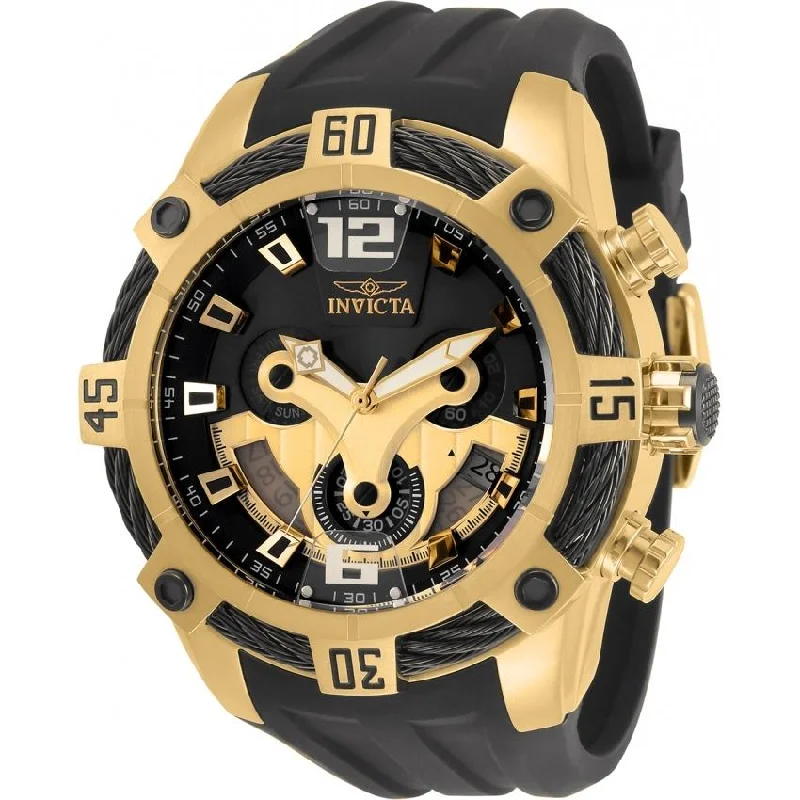 Textured strap watches-Invicta Men's 33286 Bolt Black Polyurethane Watch