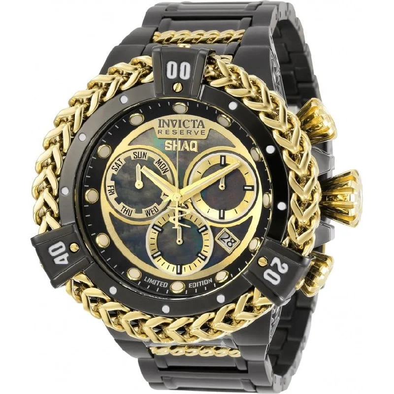 Silicone strap watches-Invicta Men's 33413 Shaq Black Stainless Steel Watch