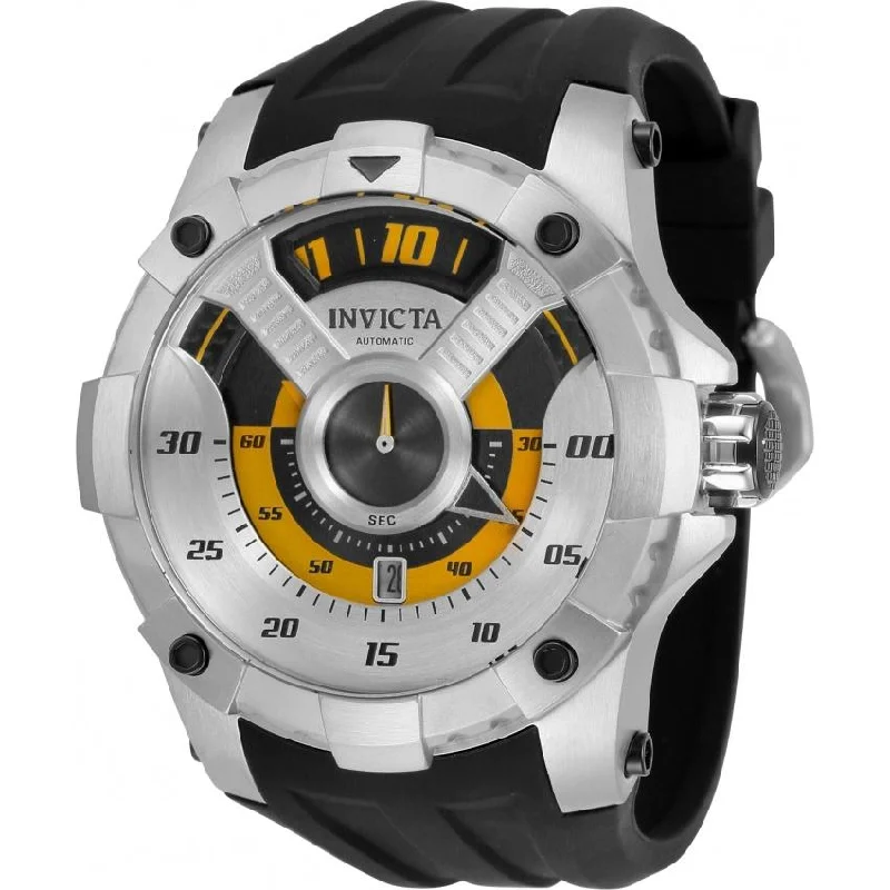 Mesh strap watches-Invicta Men's 33484 S1 Rally Automatic Black Silicone Watch