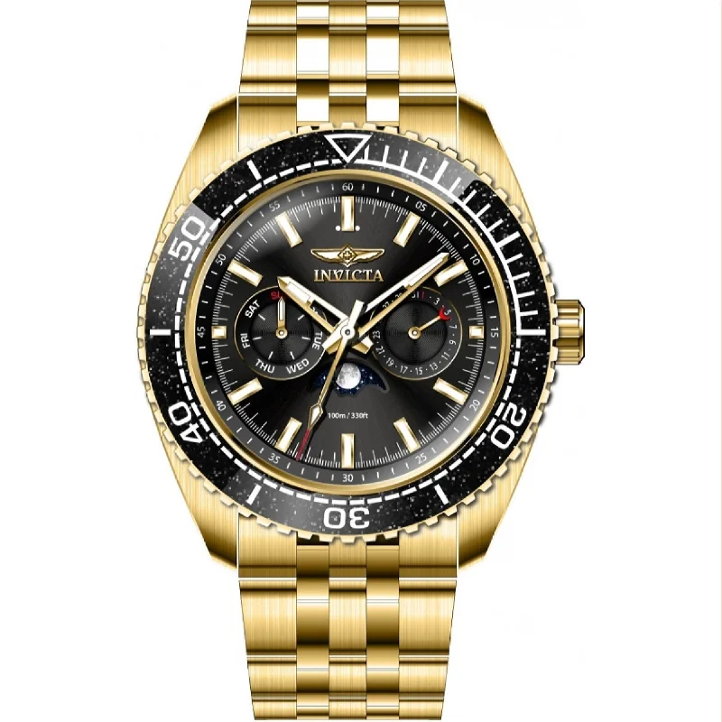 Bold face watches-Invicta Men's 33561 Pro Diver Gold-Tone Stainless Steel Watch