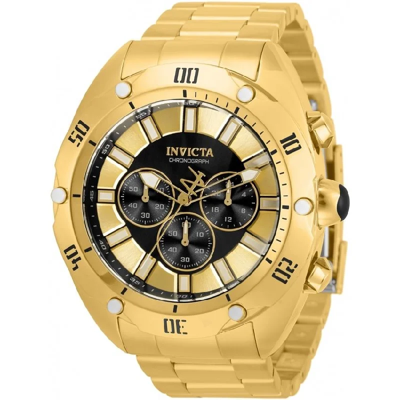 Fine metal watches-Invicta Men's 33744 Venom Gold-Tone Stainless Steel Watch