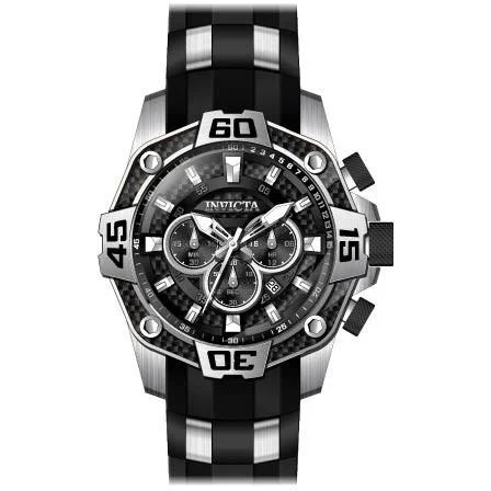 Fine strap watches-Invicta Men's 33834 Pro Diver Black and Stainless Steel Polyurethane and Stainless Steel Watch