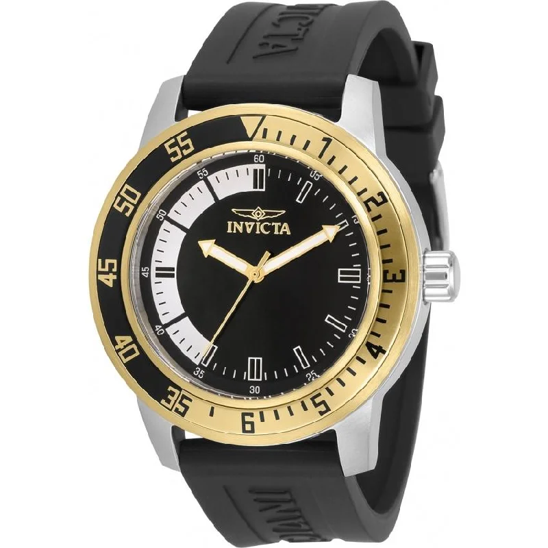 Airy metal watches-Invicta Men's 34097 Specialty Black Polyurethane Watch