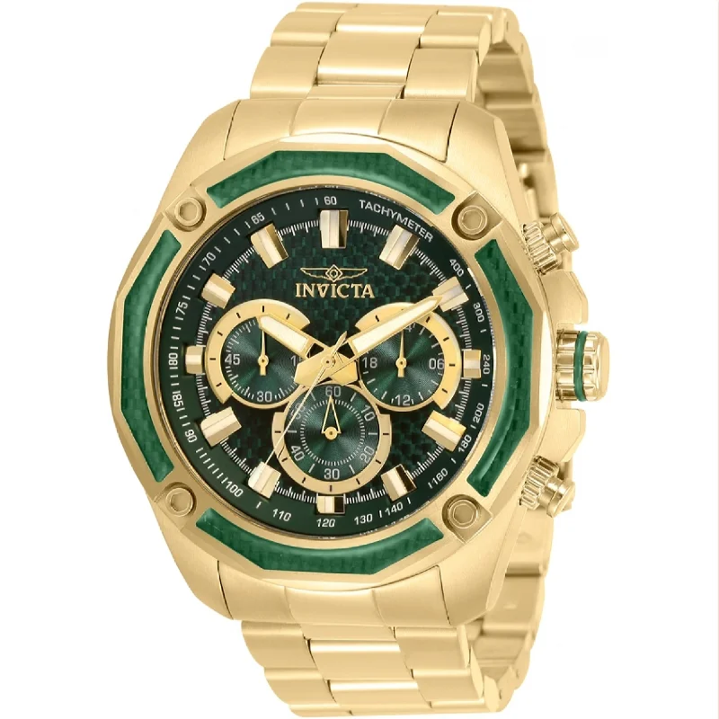 Sharp slim watches-Invicta Men's 34157 Aviator Scuba Gold-Tone Stainless Steel Watch