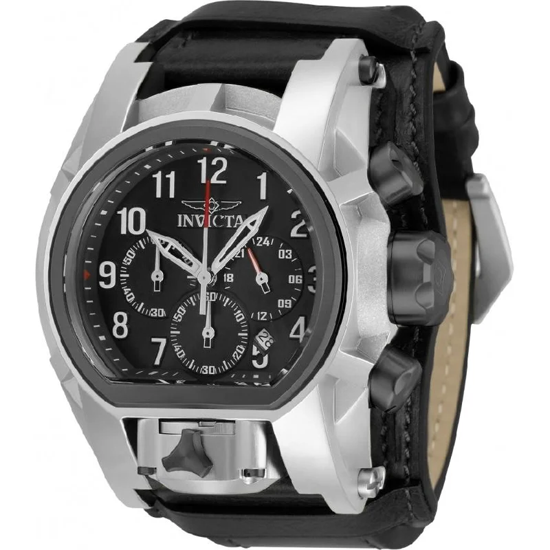 Classic round watches-Invicta Men's 34583 Bolt Black Leather Watch