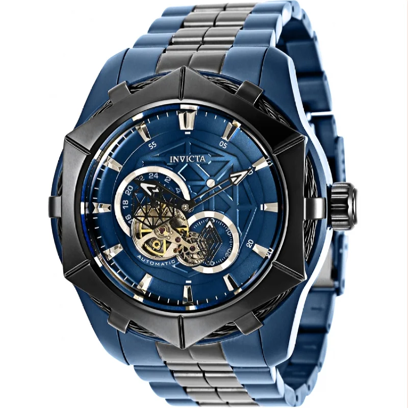 Airy strap watches-Invicta Men's 34710 Bolt Automatic Blue Stainless Steel Watch