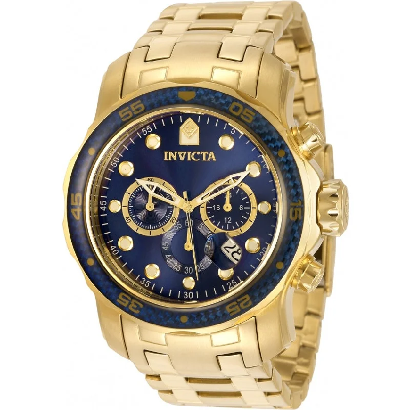 Crystal band watches-Invicta Men's 35397 Pro Diver Gold-Tone Stainless Steel Watch