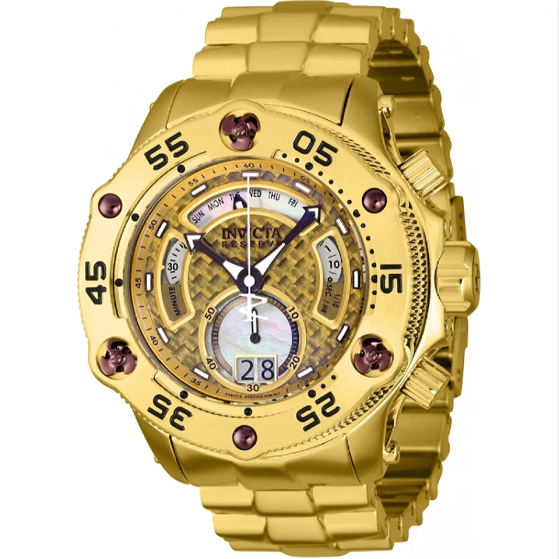 Grand strap watches-Invicta Men's 36014 Reserve Gold-Tone Stainless Steel Watch