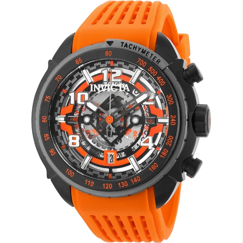 Classic style watches-Invicta Men's 36368 Orange Silicone Watch