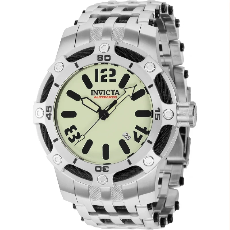 Grand chrono watches-Invicta Men's 36399 Bolt Automatic Black and Silver Stainless Steel Watch