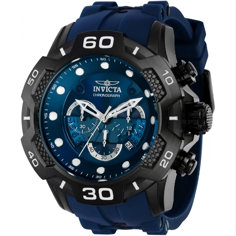 Solar face watches-Invicta Men's 36685 Speedway Reserve Blue Polyurethane and Stainless Steel Watch