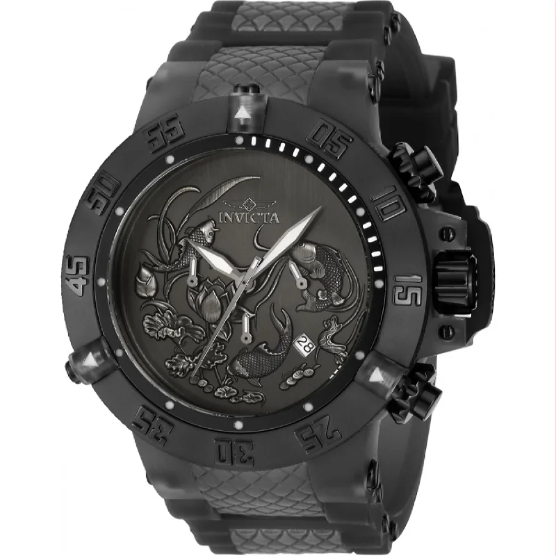 Luxury sleek watches-Invicta Men's 37040 Subaqua Black Stainless Steel Watch