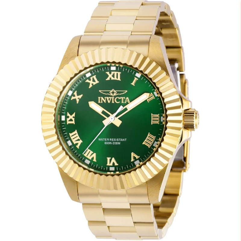 Polished gold watches-Invicta Men's 37405 Pro Diver Gold-Tone Stainless Steel Watch