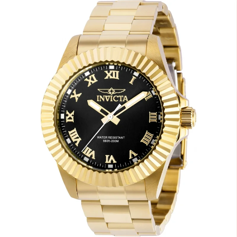 Classic round watches-Invicta Men's 37406 Pro Diver Gold-Tone Stainless Steel Watch