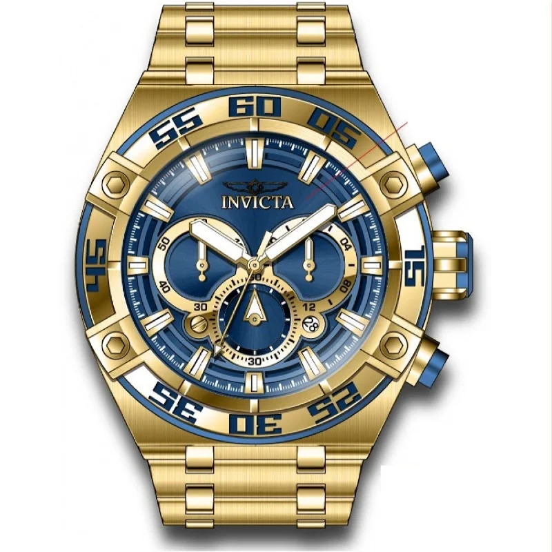 Airy strap watches-Invicta Men's 37641 Gold-Tone Stainless Steel Watch