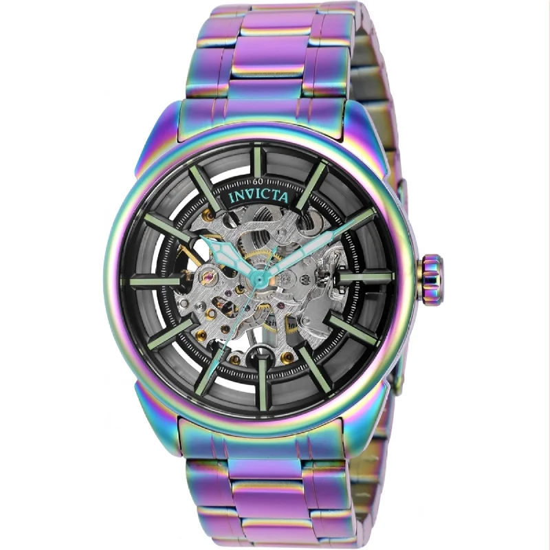 Mesh strap watches-Invicta Men's 37928 Vintage Mechanical Iridescent Stainless Steel Watch