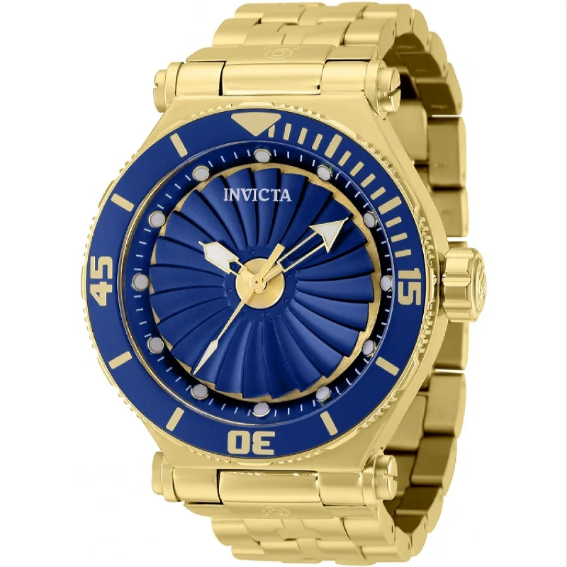 Lotus face watches-Invicta Men's 37932 Pro Diver Gold-Tone Stainless Steel Watch