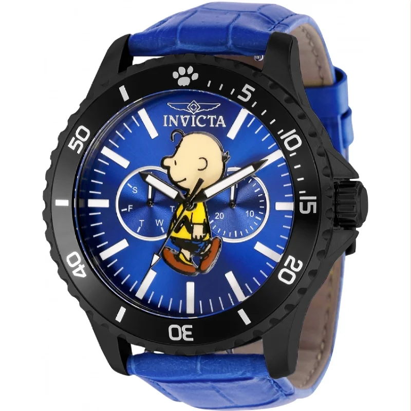 Digital sporty watches-Invicta Men's 38641 Blue Leather Watch