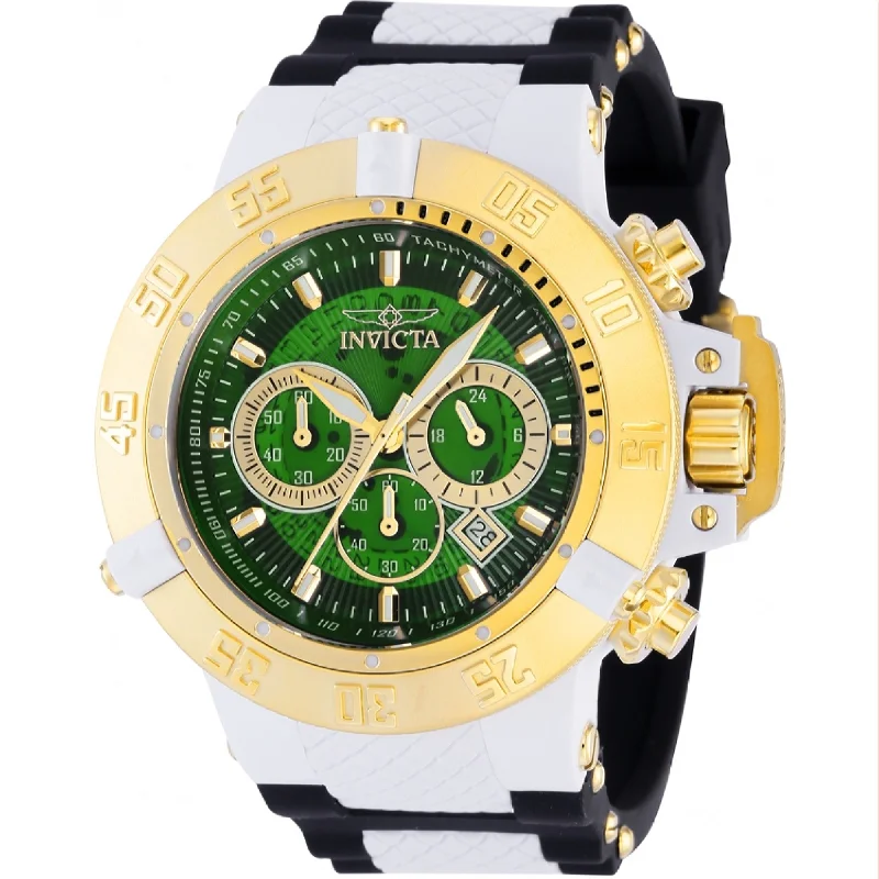 Crystal trim watches-Invicta Men's 39002 Subaqua Noma III Black and White Polyurethane and Stainless Steel Watch