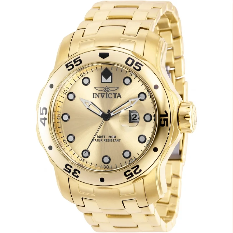 Luxury sleek watches-Invicta Men's 39087 Pro Diver Gold-Tone Stainless Steel Watch