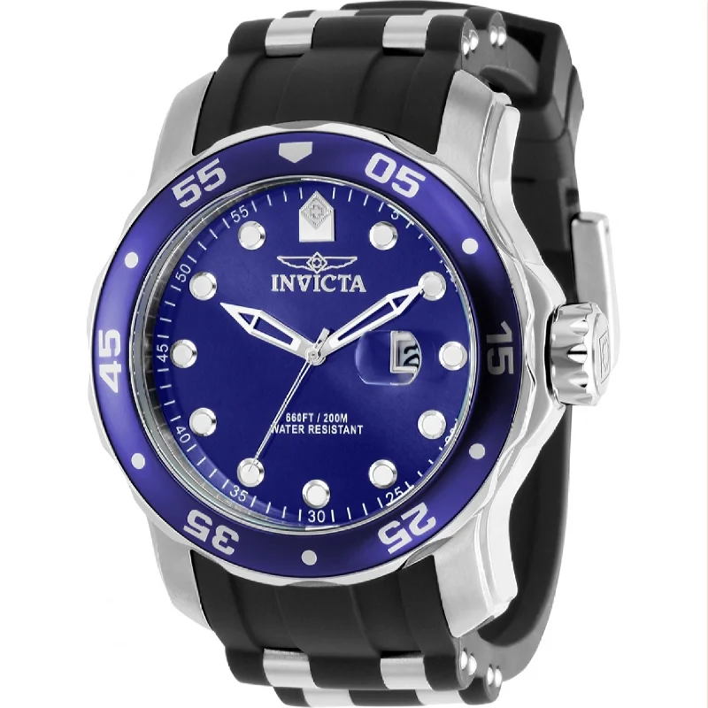 Bold black watches-Invicta Men's 39096 Pro Diver Black Polyurethane and Stainless Steel Watch