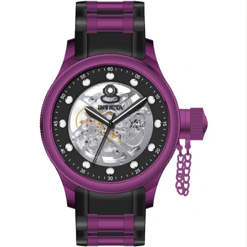 Sleek leather watches-Invicta Men's 39167 Pro Diver Automatic Purple Polyurethane and Stainless Steel Watch