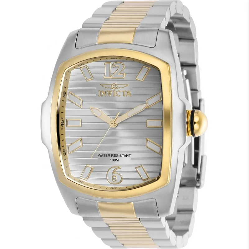 Sharp slim watches-Invicta Men's 39807 Lupah Gold-Tone and Silver Stainless Steel Watch