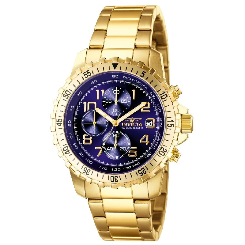 Fine metal watches-Invicta Men's 6399 Specialty Multi-Function Gold-tone Stainless Steel Watch